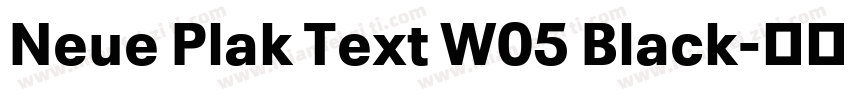 Neue Plak Text W05 Black字体转换
